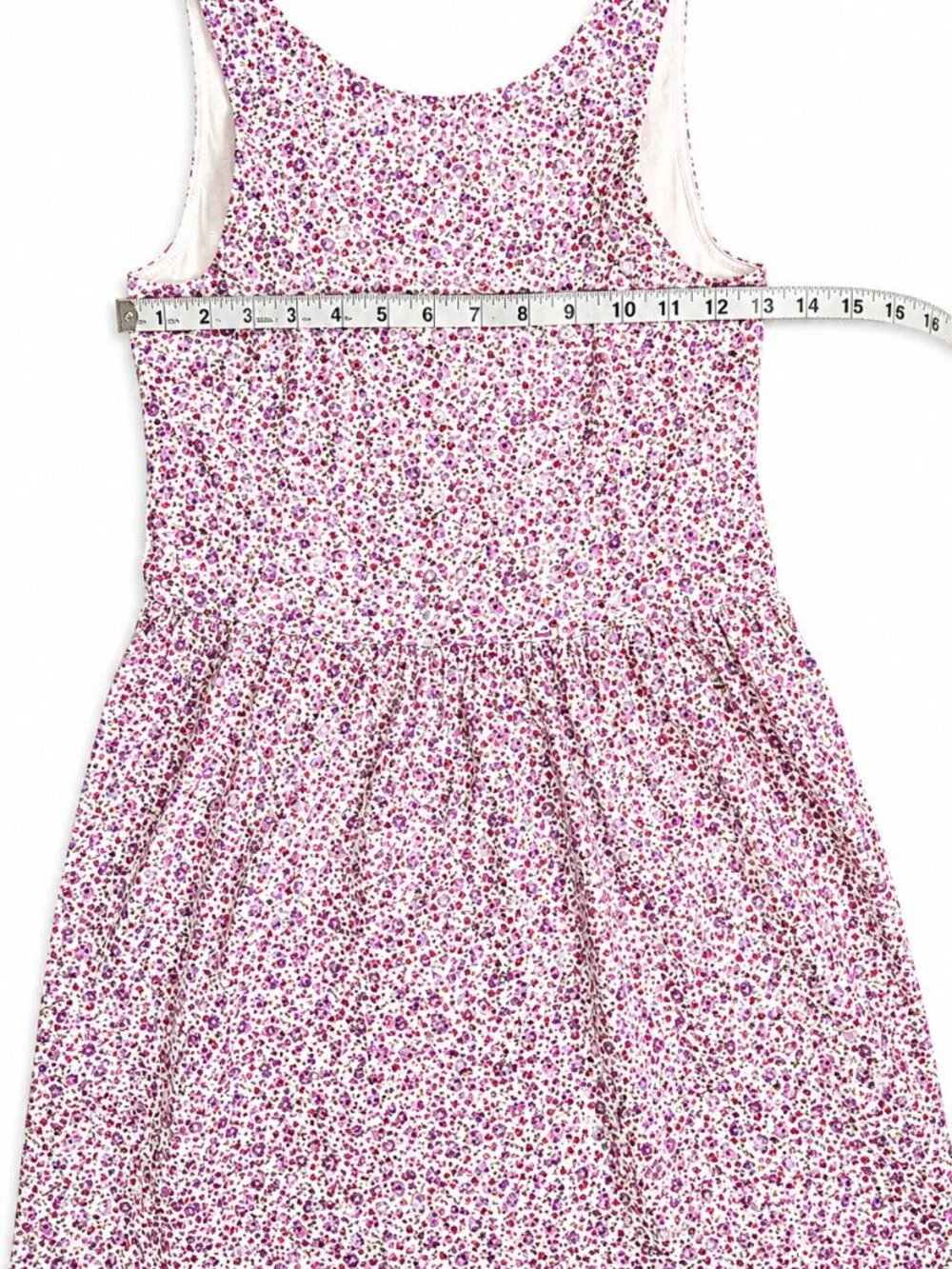 Polo Ralph Lauren Girls Size 14 Pink Floral Cotton Fit & Flare Dress Button Back